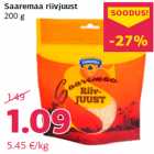 Allahindlus - Saaremaa riivjuust
200 g