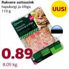 Rakvere suitsusink
hapukurgi ja tilliga
110 g