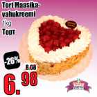 Allahindlus - Tort Maasikavahukreemi
1kg
