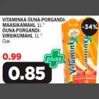 Allahindlus - VITAMINKA ÕUNA-PORGANDIMAASIKAMAHL 1L*              UNA-PORGANDIVIRSIKUMAHL 1L* 