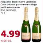 Allahindlus - Hispaania Jaume Serra Cristalino
Cava kaitstud päritolunimetusega
kvaliteetvahuvein