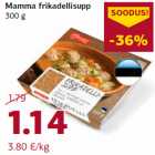 Allahindlus - Mamma frikadellisupp
300 g