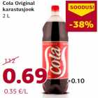 Allahindlus - Cola Original
karastusjook
2 L