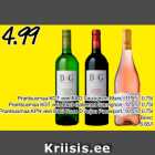 Allahindlus - Prantsusmaa KGT vein B&G Sauvignon Blanc, 11,5%, 0,75 l; Prantsusmaa KGT vein B&G Cabernet Sauvignon, 12,5%, 0,75 l; Prantsusmaa KPN vein B&G Rose D`Anjou Passeport, 10,5%, 0,75 l