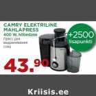 Allahindlus - CAMRY ELEKTRILINE
MAHLAPRESS