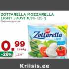 Allahindlus - ZOTTARELLA MOZZARELLA
LIGHT JUUST