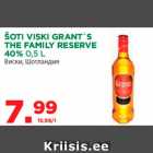 Allahindlus - ŠOTI VISKI GRANT`S THE FAMILY RESERVE 40% 0,5 L 