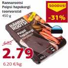 Allahindlus - Rannarootsi
Peipsi hapukurgi
toorvorstid
450 g