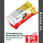 Šokolaadibatoonike
Kinder Milk, 5 tk x 28 g
