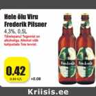 Allahindlus - Hele õlu Viru
Frederik Pilsner
4,3%, 0,5L