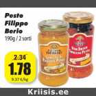 Allahindlus - Pesto
Filippo
Berio
190g / 2 sorti