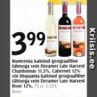 Rumeenia kaitstud geograafilise tähisega vein Dreamer Late harvest Chardonnay 11,5%, Cabernet 12% või Hispaania kaitstud geograafilise tähisega vein Dreamer Late Harvest Rose 12%, 75 cl