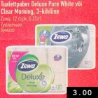 Tualettpaber Deluxe Pure White või Clear Morning, 3-kihiline