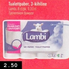 Tualettpaber, 3-kihiline