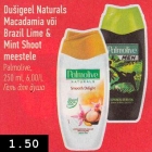 Dušigeel Naturals Macadamia või Brazil Lime & Mint Shoot meestele