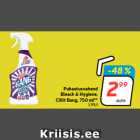 Puhastusvahend
Bleach & Hygiene,
Cillit Bang, 750 ml**