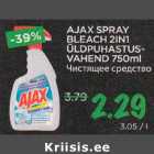 Allahindlus - AJAX SPRAY BLEACH 2IN1 ÜLDPUHASTUSVAHEND 750 ml