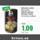 Allahindlus - ROHELISED OLIIVID SIDRUNIGA 300g/150g