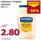 Allahindlus - Hellmann´s Original
majonees
880 ml