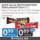 SANTE GO ON PROTEIINIBATOON ŠOKOLAADIKATTEGA 50 G