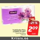 Allahindlus - Tualettpaber Rimi,
3-kihiline, 8 rulli**
