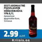 Allahindlus - EESTI AROMAATNE
PUUVILJAVEIN
HÕÕGVEIN HÜVA
11% 0,7 L