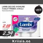 Allahindlus - LAMBI DELUXE 4-KIHILINE
TUALETTPABER, 6 RULLI