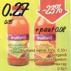 Allahindlus - Fruitland nektar 55%, 0,33l . porgandi . porgandi-õuna-apelsini