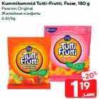 Kummikommid Tutti-Frutti, Fazer, 180 g

