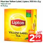 Must tee Yellow Label, Lipton, 100 tk x 2 g
