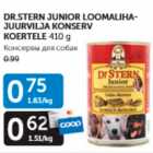 DR.STERN JUNIOR LOOMALIHAJUURVILJA KONSERV KOERTELE 410 G