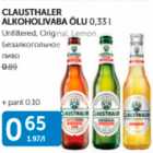 Allahindlus - Clausthaler alkoholivaba õlu 0,33 l