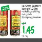 Allahindlus - Dr. Stern konserv koerale 1,25kg vasikaliha, ulukiliha; maks, süda
