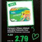 Allahindlus - Pampers Wipes niisked salvrätid Naturals Duo 2x63tk 