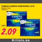 Allahindlus - TAMPAX COMPAK TAMPOONID 16 TK