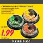 Allahindlus - CASTELLO DELIKATESSJUUST 125 G