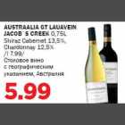 AUSTRAALIA GT LAUAVEIN JACOB`S CREEK 0,75L Shiraz Cabernet 13,5%, Chardonnay 12,5%