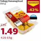 Allahindlus - Tallegg Kananagitsad
350 g