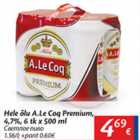 Allahindlus - Hele õlu A.Le Coq Premium, 4,7%, 6 tk x 500 ml