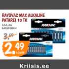 RAYOVAC MAX ALKALINE PATAREI 10 TK