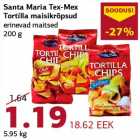 Allahindlus - Santa Maria Tex-Mex Tortilla maisikrõpsud erinevad maitsed 200 g