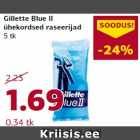 Allahindlus - Gillette Blue II
ühekordsed raseerijad
5 tk