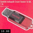 Allahindlus - Sandisk mälupulk Cruzer Awitch 16 GB