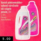 Allahindlus - Vanish plekieemaldusvahend värvilisele või valgele pesule, 2 l