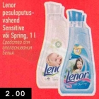 Allahindlus - Lenor pesuloputusvahend Sensitive või Spring, 1 l