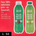 Pure 100% naturalne pirni- või õunamahl, 1 l