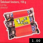 Allahindlus - Šokolaad Snickers, 150 g