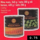 Allahindlus - Minu mais, 340 g / neto 280 g või hernes, 400 g / neto 280 g