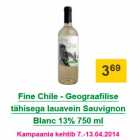 Allahindlus - Fine Chile - Geograafilise tähisega lauavein Sauvignon Blanc 13% 750 ml