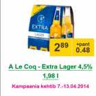 Allahindlus - A Le Coq - Extra Lager 4,5% 1,98 l